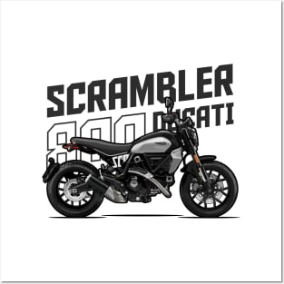 Ducati Scrambler 800 Icon - Black Posters and Art